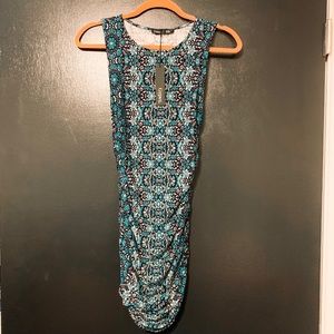 Gypsy 05 Sleeveless Ruched Floral Dress S NWT